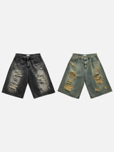 Melan Destroid Bermuda Denim Pants 2C