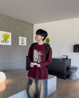 Artwork Printed Long Sleeve Tee