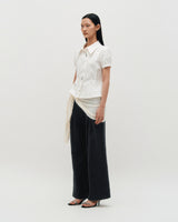 Pleated Wide Lounge Pants _ Black