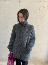 Kelma Button Pocket Wool Knit Cardigan