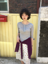 Petit Rose Lace Midi Skirt (2color)