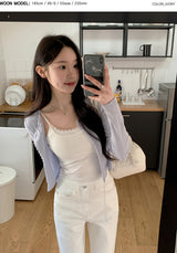 Lace Layered Cap Sleeveless (3color)