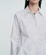 DOZI - Pinched Unbalance shirt _ WHITE