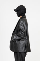 Forem One Button Leather Jacket