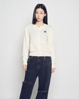 26SS WOMAN オープンカッティングデニムパンツ