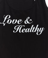 Love & Healthy ロゴノースリーブトップ Black
