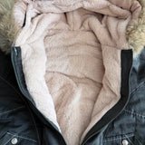 Fur hood vintage jumper