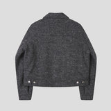 Log Mohair Wool Crop Jacket