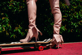 Ribbon Boots Heel(Pink)