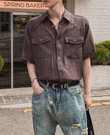 Rodin Wrinkle Two-Pocket Short Sleeve Shirt