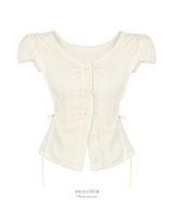Amelie Side Ribbon Lace Blouse (3color)