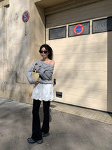 [MADE] Stern hip-to-way off-shoulder sweatshirt