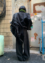 タックコットンワイドパンツ