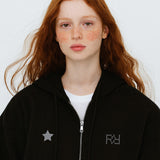 STAR GRID POINT OVER FIT 2-WAY ZIP-UP (2color)
