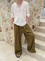 Summer stripe pleats pants(4color)