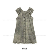Tifo Shirred Puff Check One Piece
