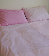 patchwork cotton duvet cover (pink)