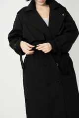 Trentch Long Padded Jumper In Black