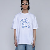 [UNISEX] Big Line Bear Smile Short Sleeve T-shirt