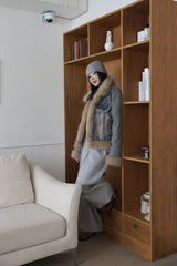 Quilted Lining) Earth Fur Denim Jacket