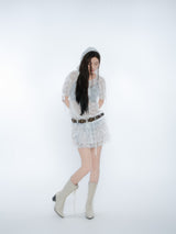 LACE HOODIE DRESS