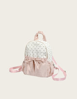 Ribbon Polka Dot Canvas Backpack – Cute College & Commuter Bag
