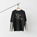 オン ドローイング レイヤード ロングスリーブ Tシャツ