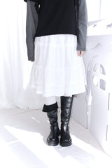 Buckle Leather Half Middle Boots