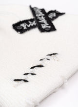 BBD Hand-stitched Graffiti Logo Beanie (White)