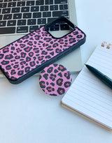 [MADE] ピンクレオパード エポキシ MagSafe対応 スマホグリップ
