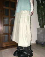 (3color) Shirring Wrap Pocket Long Skirt