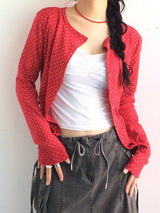 Round Pick Dot Cardigan