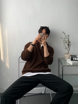 Hendes Daily Ribbed Semi-Zip Up Knit