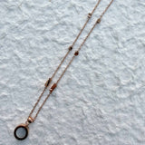 Rose Gold Moonstone Necklace