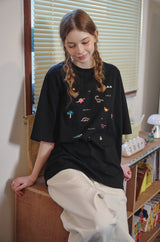 ディノステッチ刺繍半袖Tシャツ