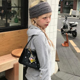 Twinkle Jelly Pouch Bag BLACK