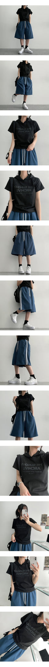 Moju ツーライントラックバミューダトレーニングショーツ