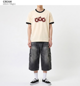 エッセンシャルスタンダード半袖リンガーTシャツ 3GEAR クリーム