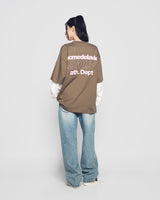 25FW DOUBLE LAYER ADLV LONG SLEEVE T-SHIRT COCOA