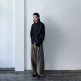 Dark Plaid Two-Way Zip Shirt