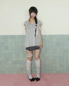  LACE LAYERED OVER KNEESOCKS / MINT