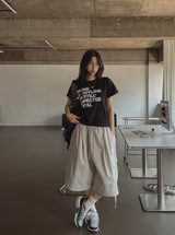 プレーダイアゴナルビッグカーゴバルーンバミューダパンツ