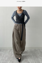 Porte U-neck Stripe T-shirt