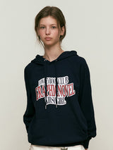 LOWKEY BOOK CLUB LETTERING RAGLAN HOODIE [DARK NAVY]