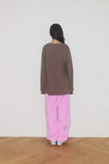 KIRING CHECK PATCH SWEAT PANTS (CHERRY PINK)