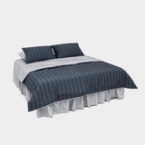 Dust-Free Fleur - Navy Duvet Cover - K size
