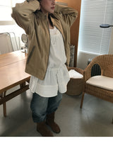Suede harrington Jacket 