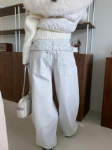 Steel Frame Metal Stud Balloon Fit Wide Long Pants (2 colors)