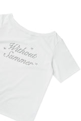 シマーロゴTシャツ_アイボリー