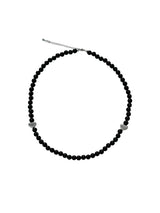 HEART GEMSTONE NECKLACE (BLACK)